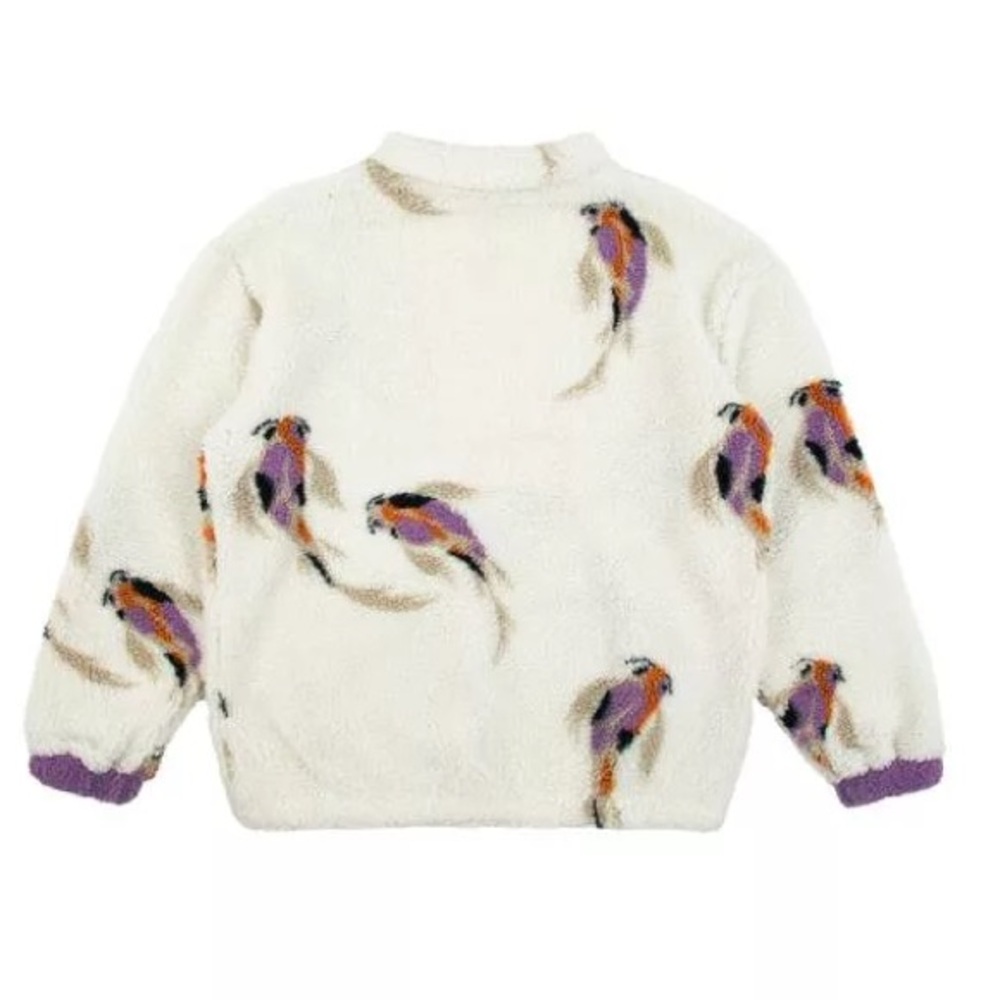 SOLD❣️TAYLOR SWIFT Speak Now Cream Koi Fish Sherpa Quarter Zip Pullover Sweater - Picture 3 of 5
